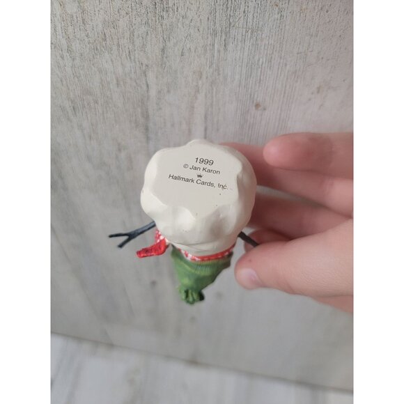 Hallmark 1999 snowman red scarf ornament Xmas vintage jan karon - Picture 6 of 6